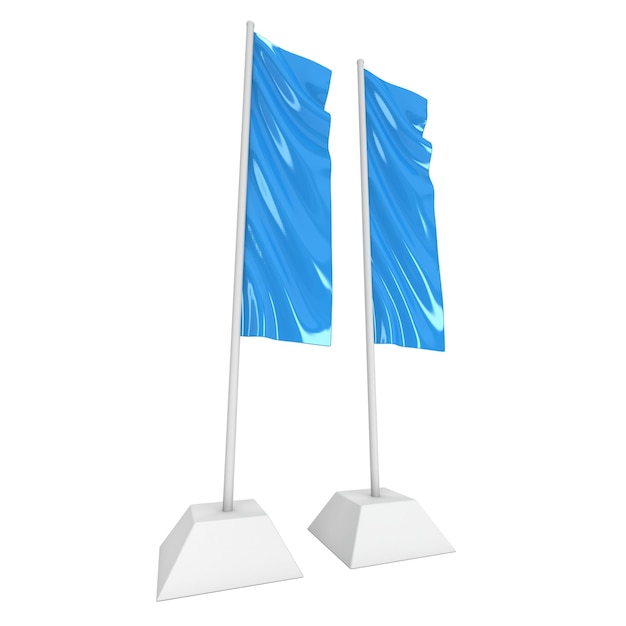 Vlag Blauw Expo Banner Stand 3D