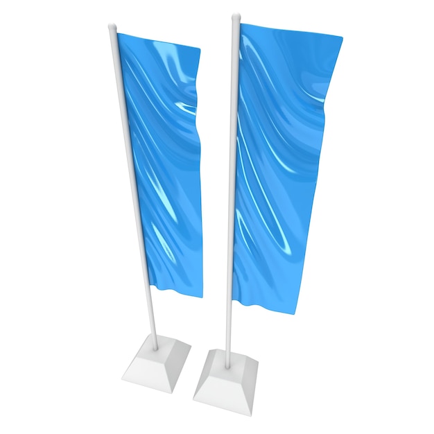 Vlag Blauw Expo Banner Stand 3D