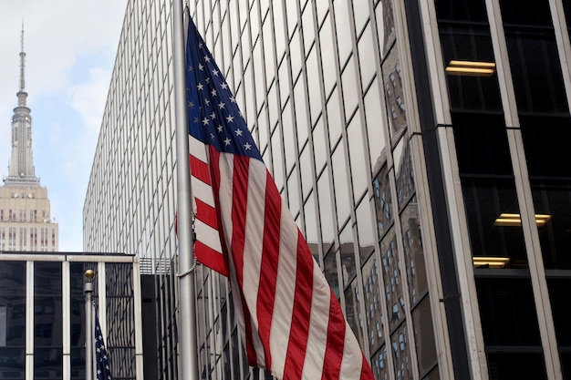 Vlag in de stad van New York USA