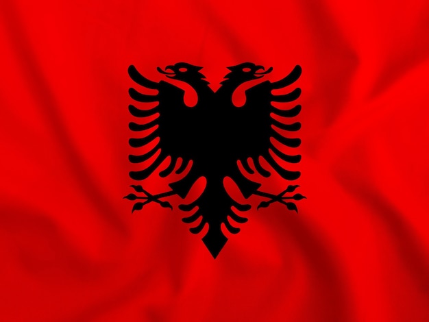 Vlag van Albanië achtergrond