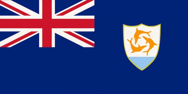Vlag van Anguilla Anguillaanse vlag op stofoppervlak