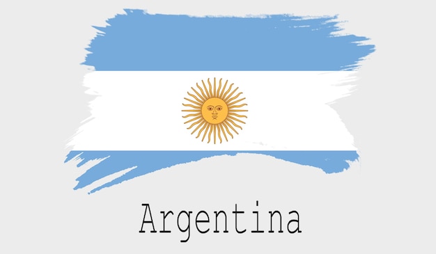 Vlag van Argentinië op witte achtergrond