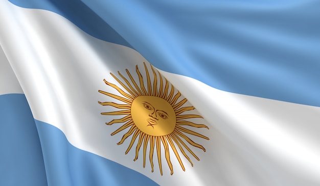 Foto vlag van argentinië