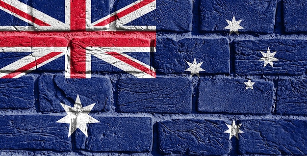 Vlag van Australië aan de muur