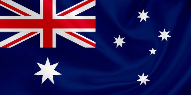 Foto vlag van australië vliegend effect