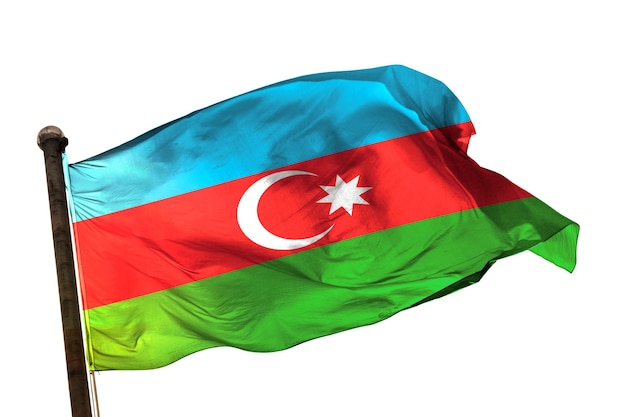 vlag van azerbeidzjan op een witte achtergrondafbeelding