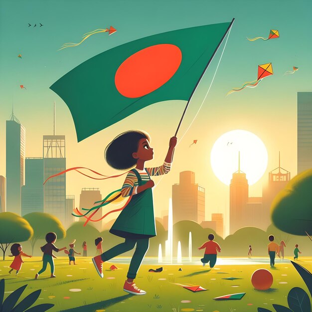 Foto vlag van bangladesh