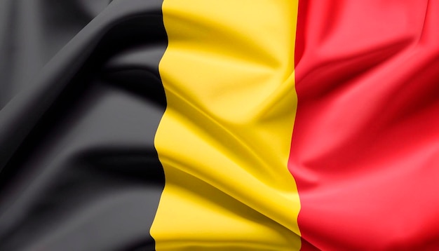 Vlag van België met plooien
