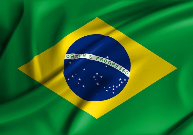 Foto vlag van brazilië 3d-model