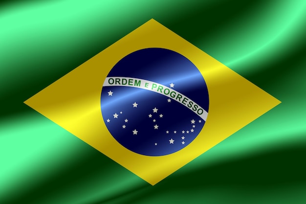 Vlag van Brazilië als achtergrond.