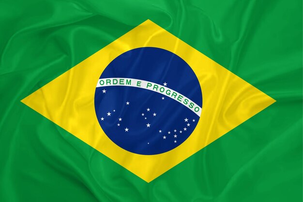 Foto vlag van brazilië vliegend effect