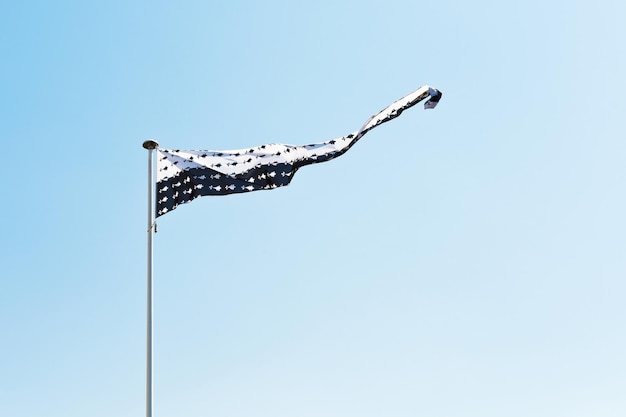 Vlag van Bretagne in Loire-Atlantique Frankrijk