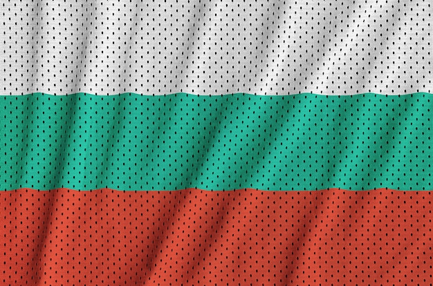 Vlag van Bulgarije gedrukt op een polyester nylon sportkledingweefsel