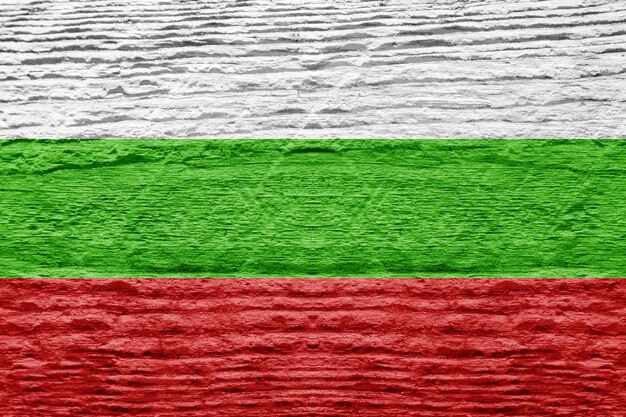 Vlag van Bulgarije met houten structuur