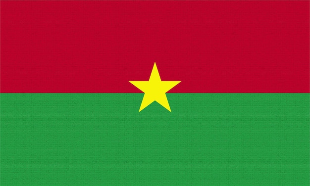 Vlag van Burkina Faso met een golvend effect door de wind
