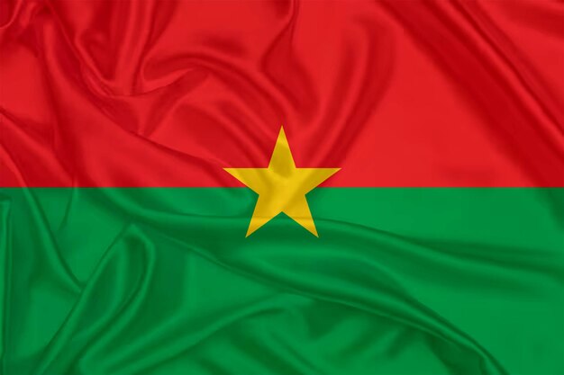 Foto vlag van burkina vliegend effect