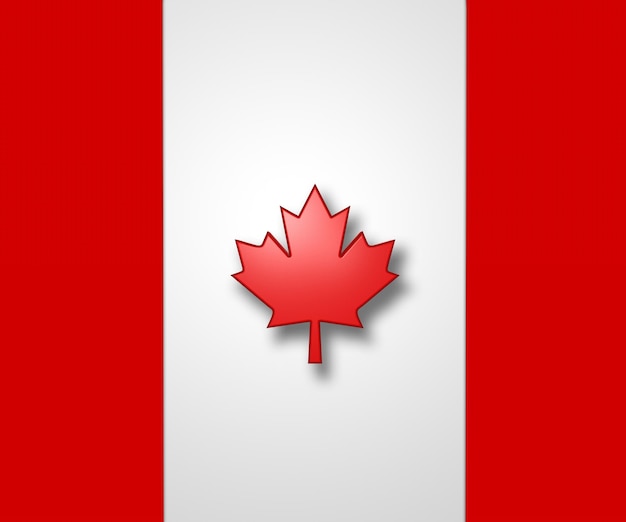 Vlag van Canada 3d illustratie