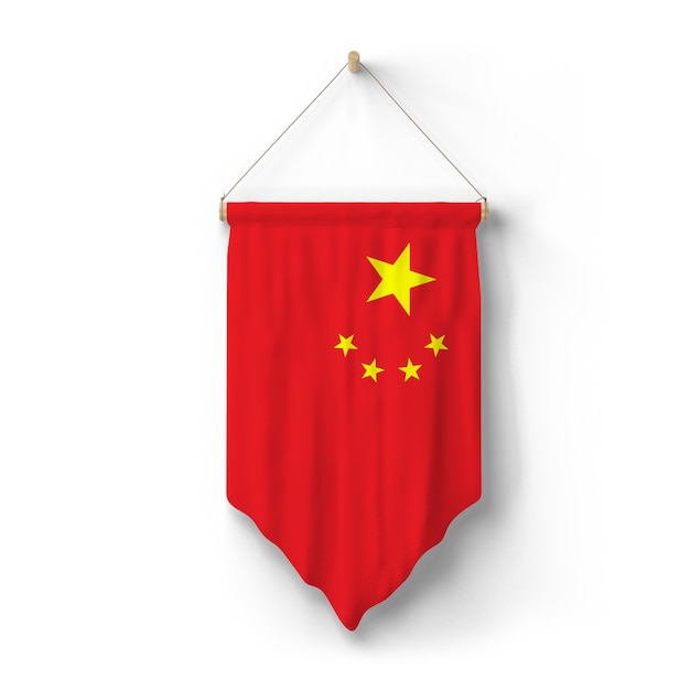 Vlag van China hangt aan de muur