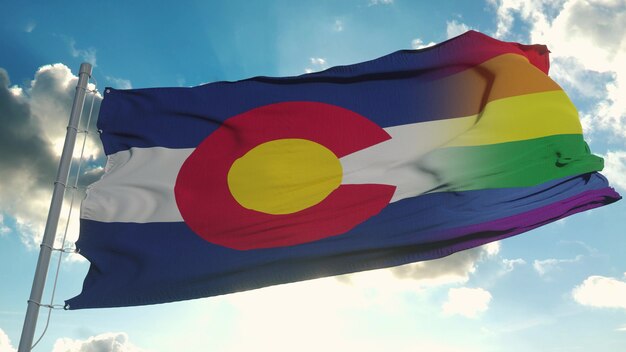 Vlag van Colorado en LGBT