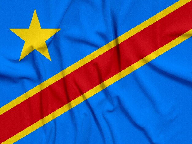 Foto vlag van congo vliegend effect