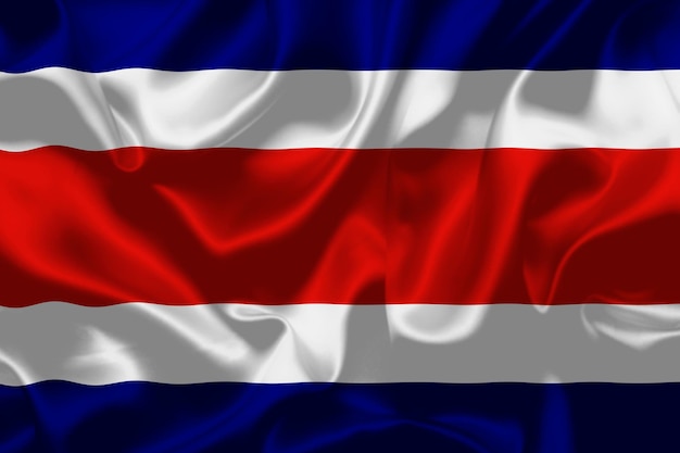 Vlag van Costa Rica nationale dag banner ontwerp textuur illustratie Hoogwaardige vlag achtergrond