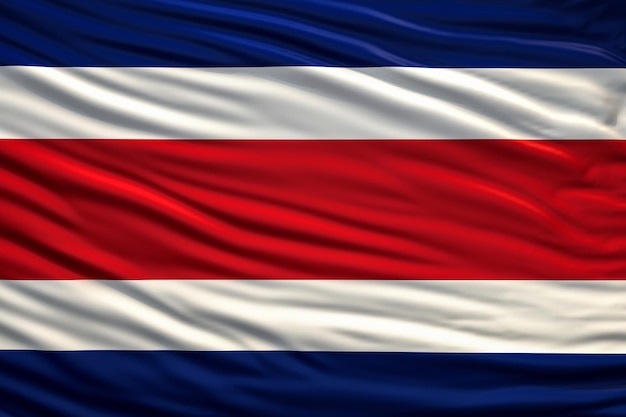 Vlag van Costa Rica zwaaiend