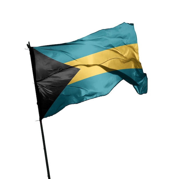 Vlag van de Bahama's op witte achtergrond