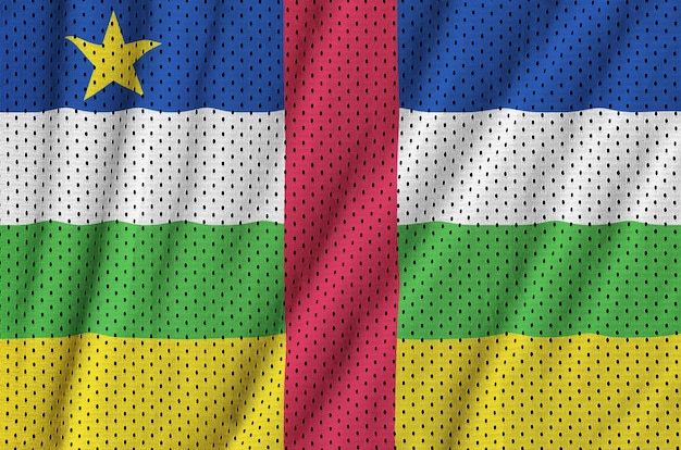 Vlag van de Centraal-Afrikaanse Republiek gedrukt op een polyester nylon sport