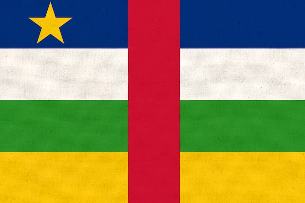 Vlag van de Centraal-Afrikaanse Republiek op stofoppervlak