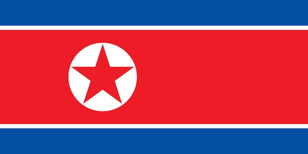Vlag van de Democratische People039s Republiek Korea Achtergrond Illustratie Textuur Vlakke vlag