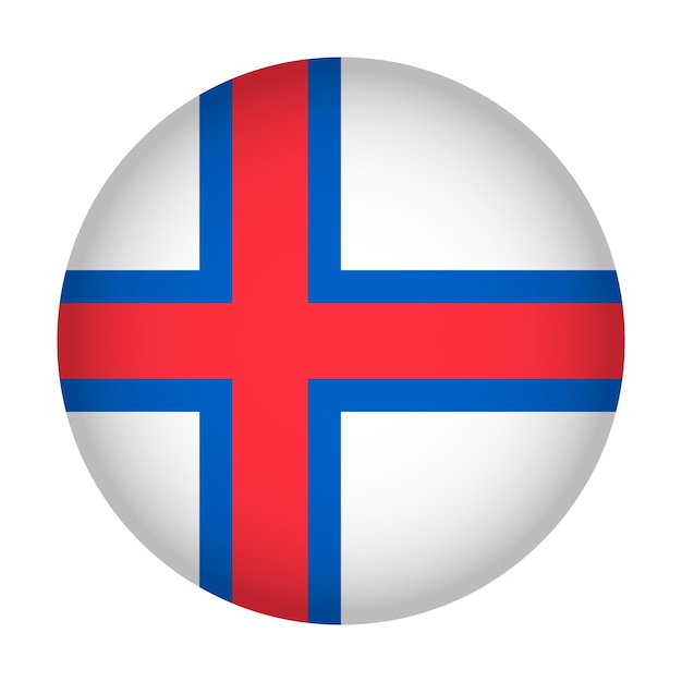 Foto vlag van de faeröer circulaire ronde icoon vector illustratie