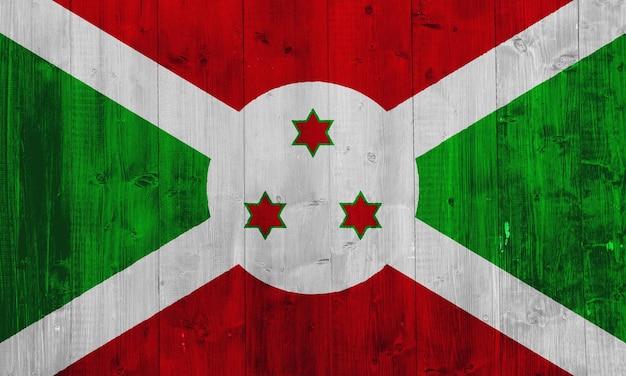 Vlag van de Republiek Burundi op een gestructureerde achtergrond Concept collage