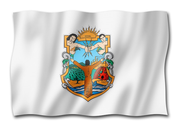 Vlag van de staat Baja California, Mexico