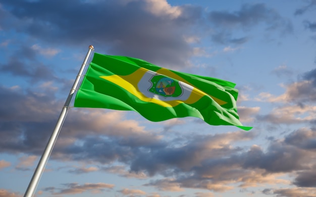 Vlag van de staat ceara, brazilië. 3d-illustraties