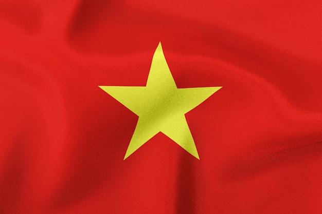 vlag van de staat vietnam close-up