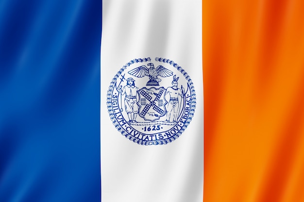 Vlag van de stad new york, new york (vs)