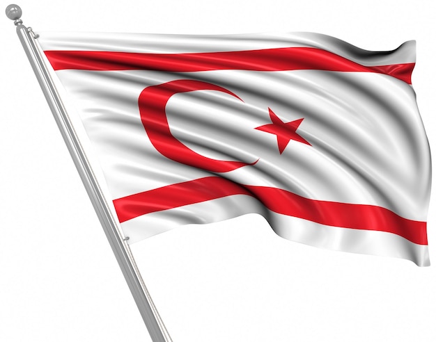 Vlag van de Turkse Republiek Noord-Cyprus