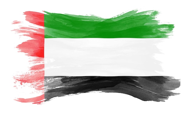 Foto vlag van de verenigde arabische emiraten