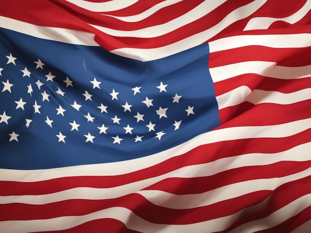Vlag van de Verenigde Staten 3D Waving vlag ontwerp Het nationale symbool van de VS 3D rendering Het nationale symbole van Betsy Ross achtergrond behang Amerikaanse 3D lint behang patroon achtergrond