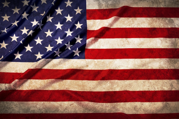 Foto vlag van de verenigde staten van grunge amerika