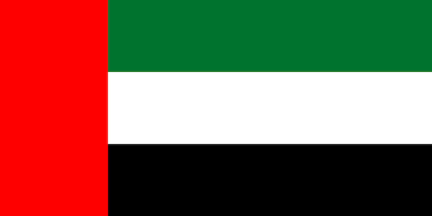 Vlag van de vlaggennatie van de Verenigde Arabische Emiraten