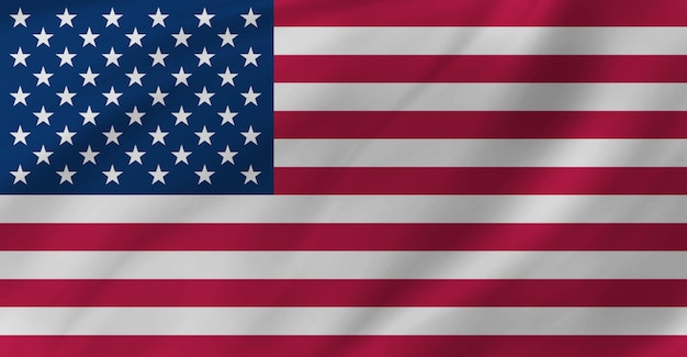 Foto vlag van de vs verenigde staten van amerika vliegen in de lucht