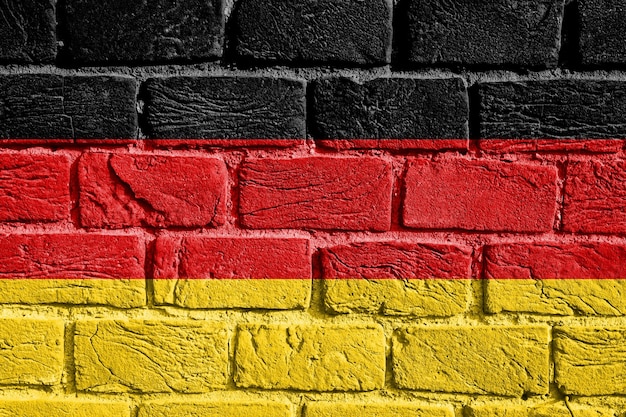 Vlag van Duitsland aan de muur