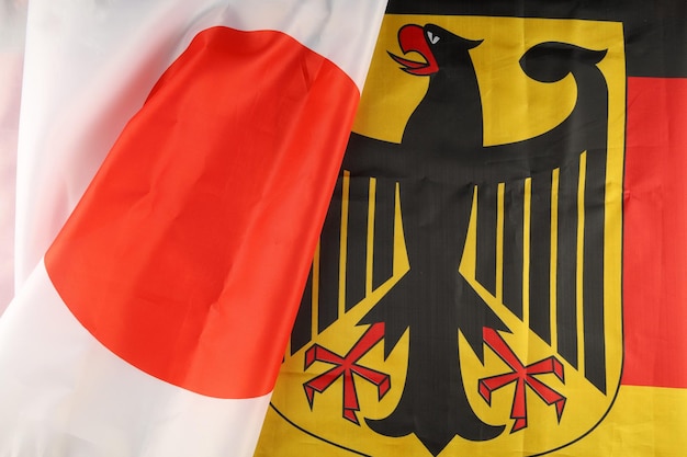 Vlag van Duitsland en Japan
