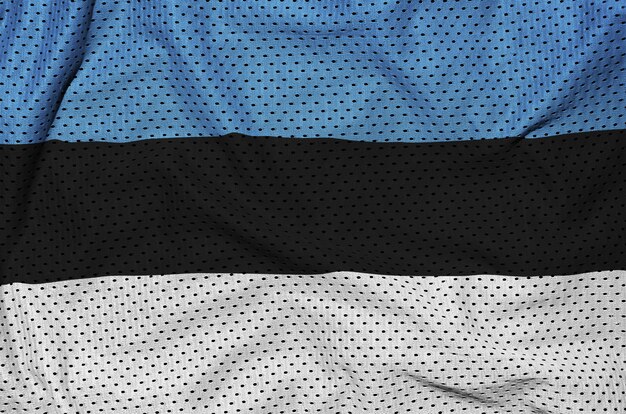 Vlag van Estland gedrukt op een polyester nylon sportkledingweefsel