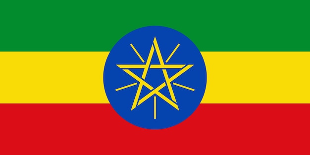 Foto vlag van ethiopië