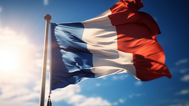 Vlag van Frankrijk Franse vlag driekleur tricolore blauw wit rode vlag kleuren Franse patriottisme