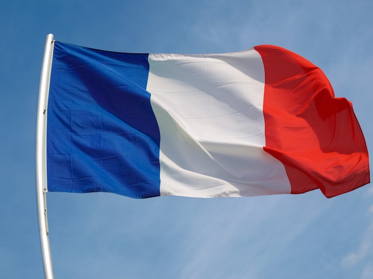 Foto vlag van frankrijk