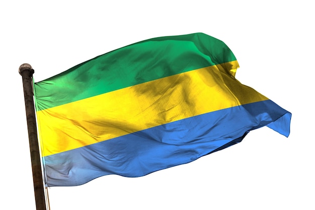 vlag van Gabon op een witte achtergrondafbeelding