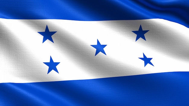 Vlag van Honduras, met wuivende stof textuur